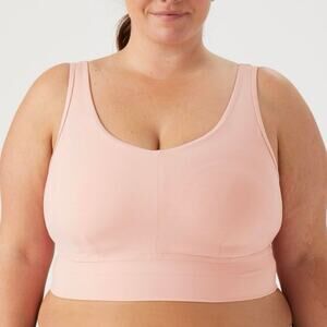 Duluth Trading Dusty Pink Armachillo Cooling Longline Bra XL